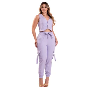 Conjunto de Alfaiataria Lilás